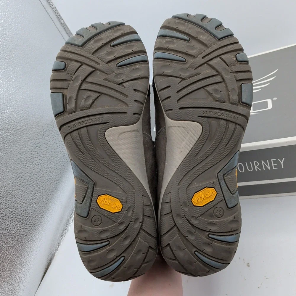 Dansko Paisley Suede Waterproof Shoes Grey Blue Vibram Womens 42 4350-241005